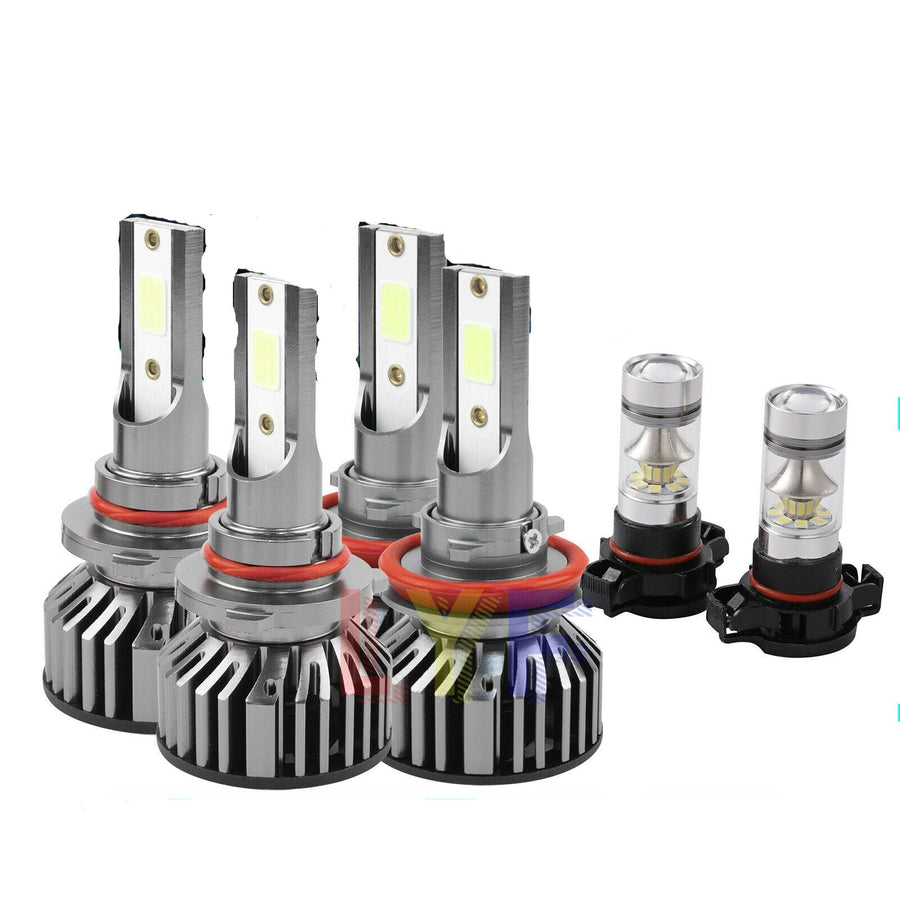 6000K LED Headlight Fog Light Bulbs for Chevy Silverado 1500 2500 3500 2007-2015 U.S. Part One