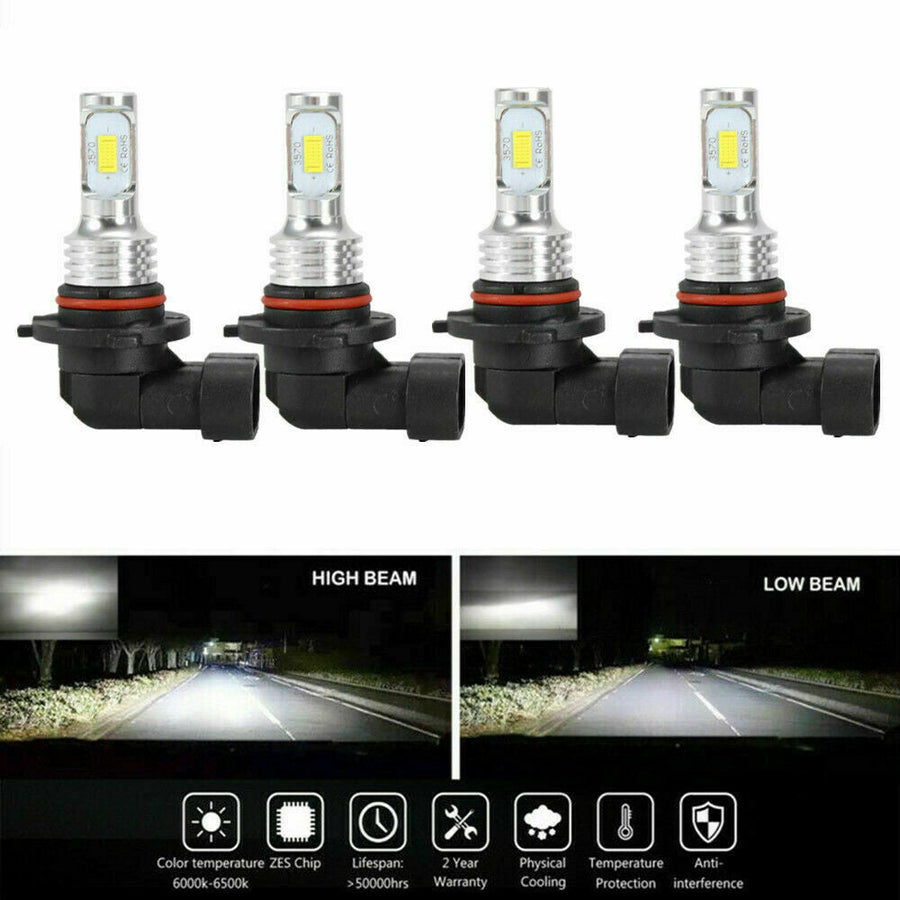 LED Headlight + Fog Light Bulbs Combo for Chevy Silverado 1500 2500 HD 2004-2006 U.S. Part One