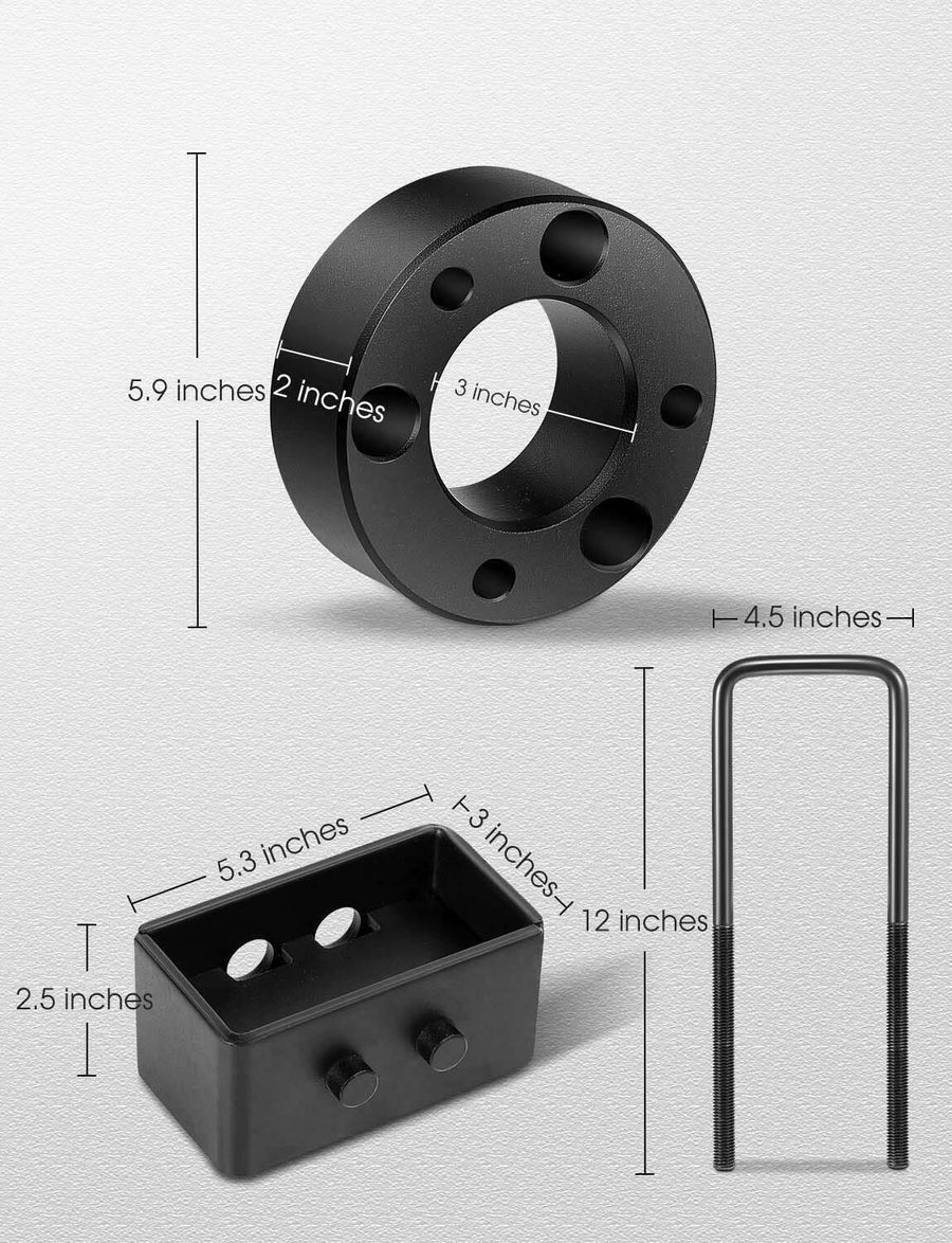 3 Inch Front 2 Inch Rear Leveling lift kit for 2004-2014 Ford F150 2WD 4WD U.S. Part One