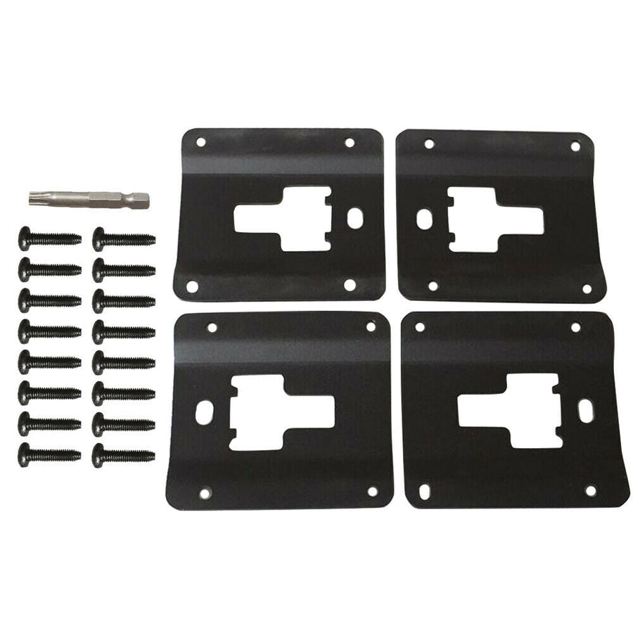 Tie Down Brackets Truck Bed Cargo for 2015-2019 Ford F150 F250 F350, Standard Bed Interface Plate Set 4 with 16 Anti-Theft Screws US Part One