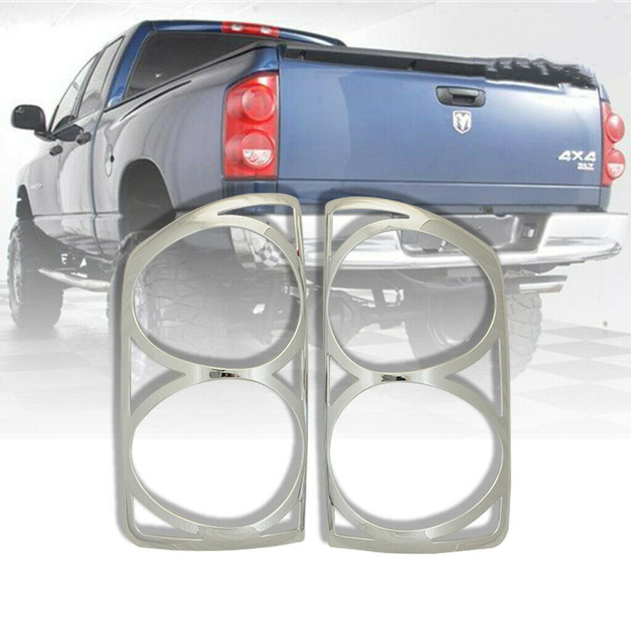 Tail Light Lamp Cover Chrome Fit for 2007-2008 Dodge Ram 1500 2007-2009 Ram 2500 3500 U.S. Part One