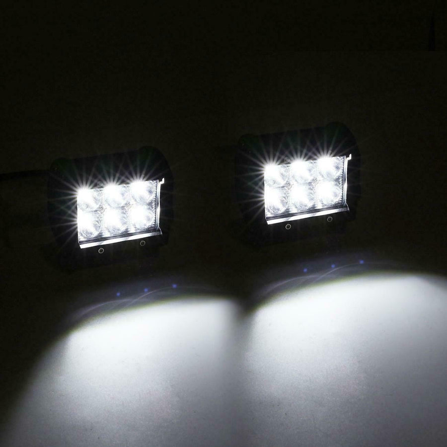 4 INCH LED Pods Fog light Lamp + Mounts Set for 2010-2018 Dodge Ram 2500/3500 U.S. Part One