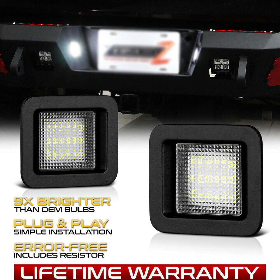 HIGH POWER LED Smoke License Plate Lights Bulbs Assembly for Ford F150 2015-2018 U.S. Part One