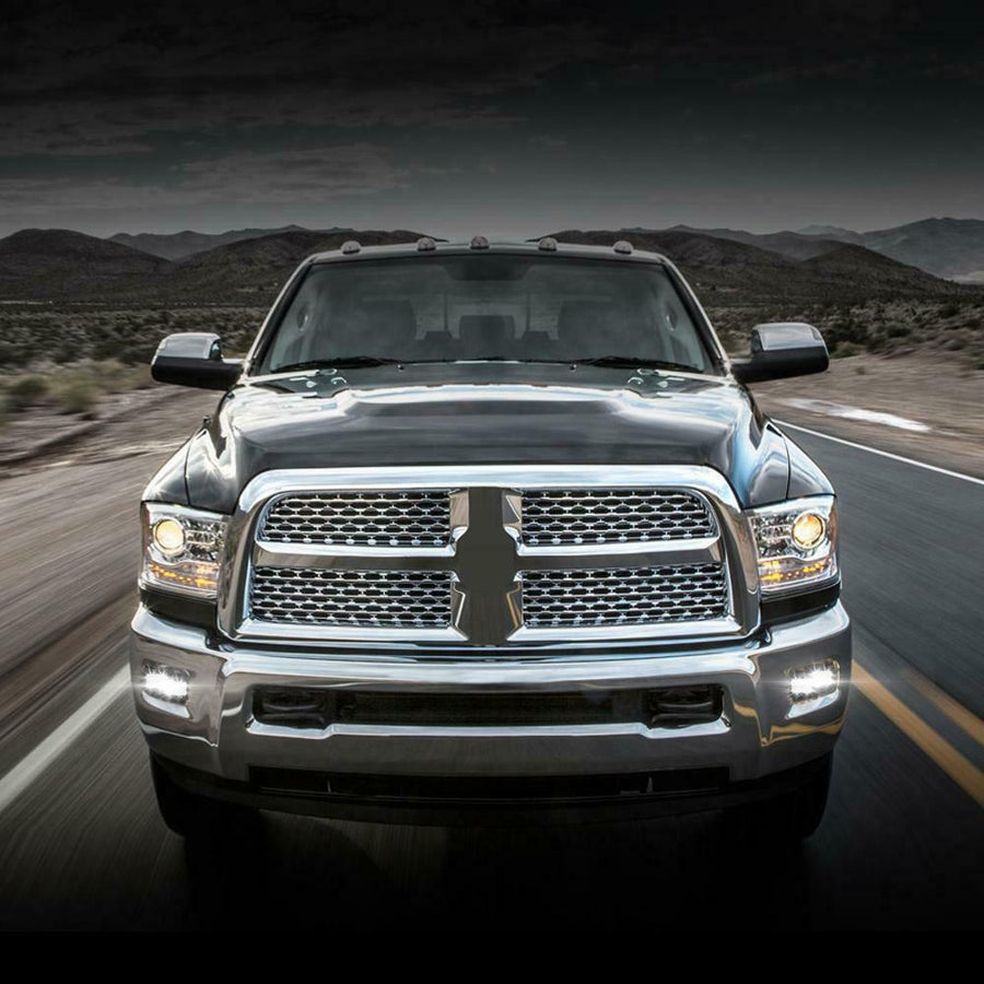 4 INCH LED Pods Fog light Lamp + Mounts Set for 2010-2018 Dodge Ram 2500/3500 U.S. Part One