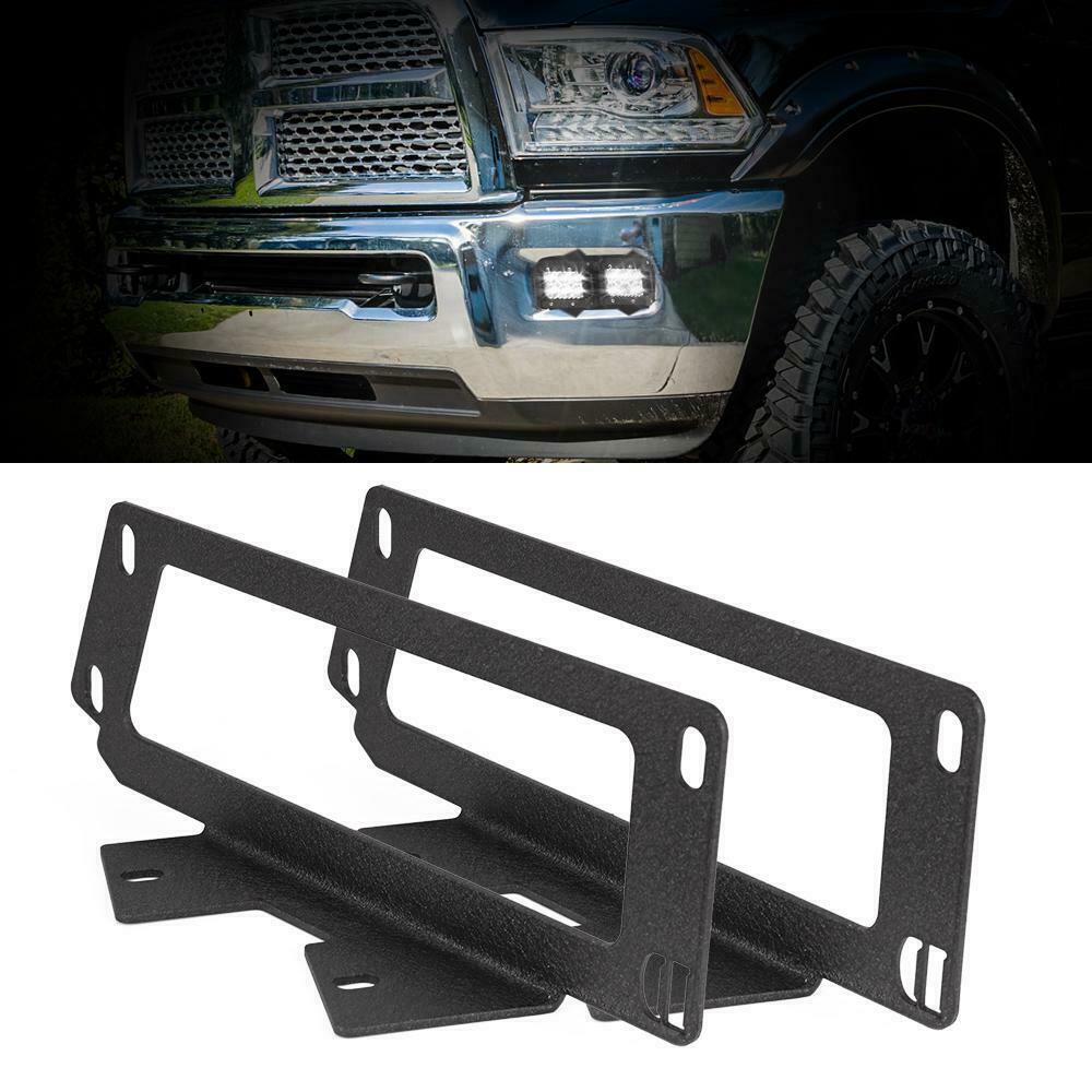 4 INCH LED Pods Fog light Lamp + Mounts Set for 2010-2018 Dodge Ram 2500/3500
