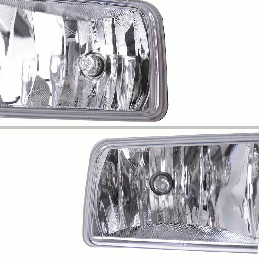 Clear Bumper Fog Lights Lamps1500 2500 HD Fits Chevy Silverado 2007-2013 U.S. Part One