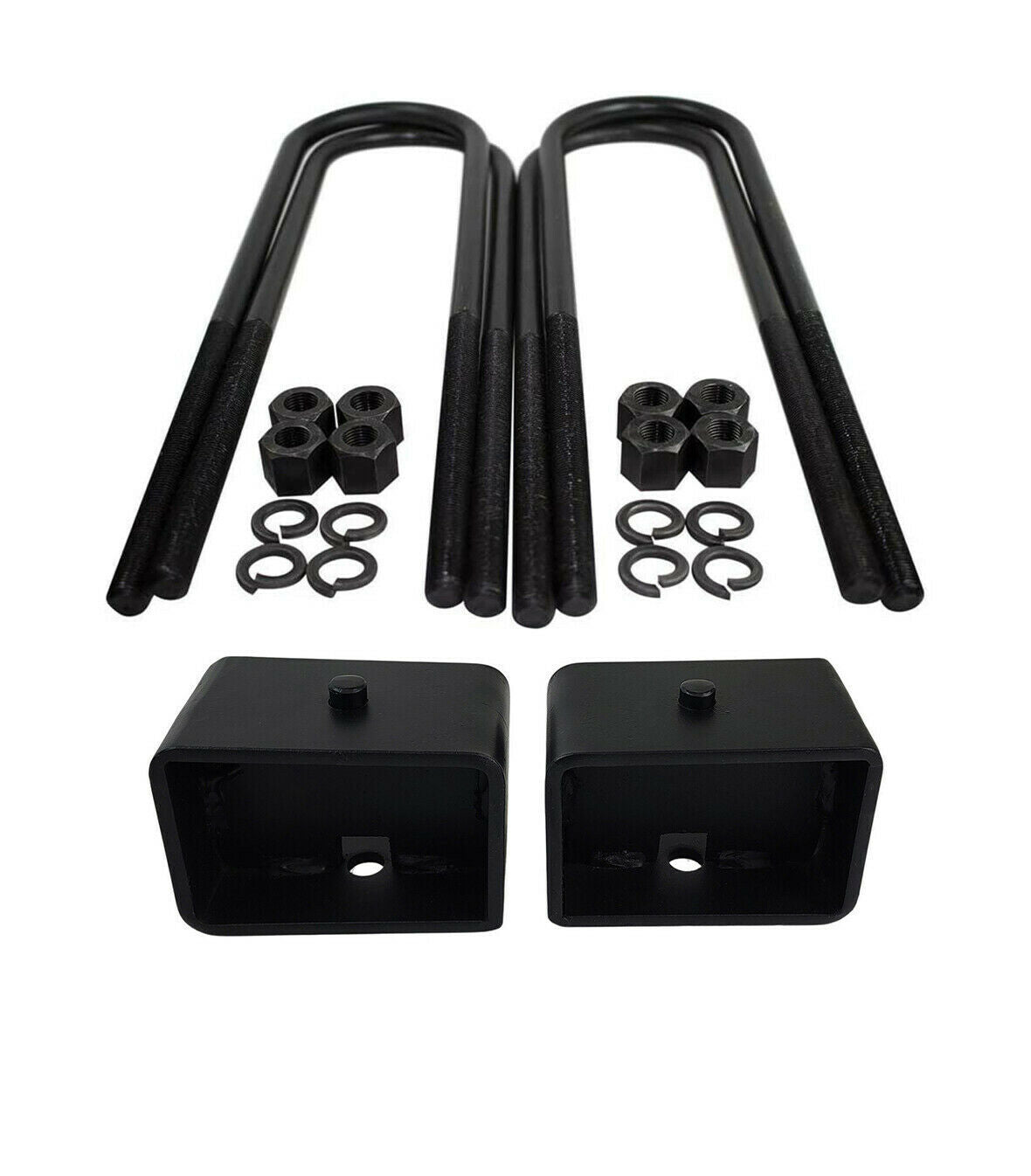 4" Rear Lift Blocks U Bolt Kit for Ford F250 F350 Super Duty and Excursion 2WD 4WD
