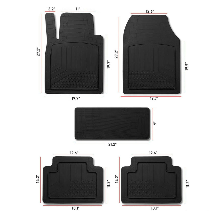BMW X5 Waterproof Rubber 3D Molded Black Floor Mats Liner Protection 5 Pcs. U.S. Part One