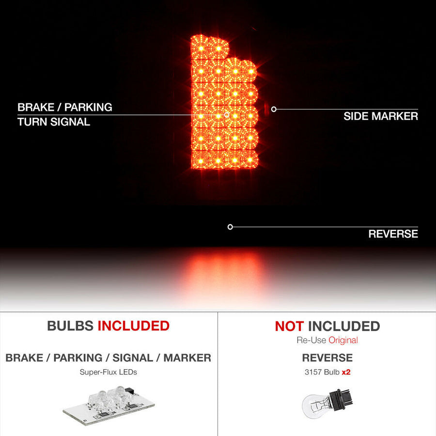 Smoke Tail Light+Rear Led 3rd Brake Stop Lamp for Dodge Ram 2002 - 2006 1500 2500 3500 U.S. Part One