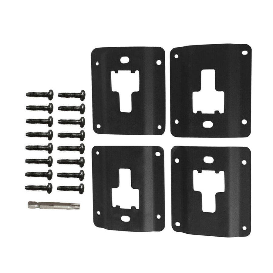 Tie Down Brackets Truck Bed Cargo for 2015-2019 Ford F150 F250 F350, Standard Bed Interface Plate Set 4 with 16 Anti-Theft Screws US Part One