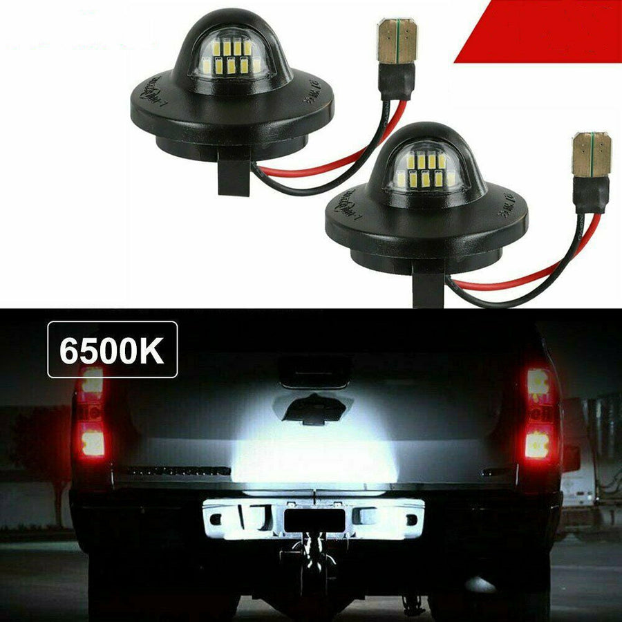 2x LED License Plate Light Lamp Assembly Replacement For Ford F150 F250 F350 U.S. Part One