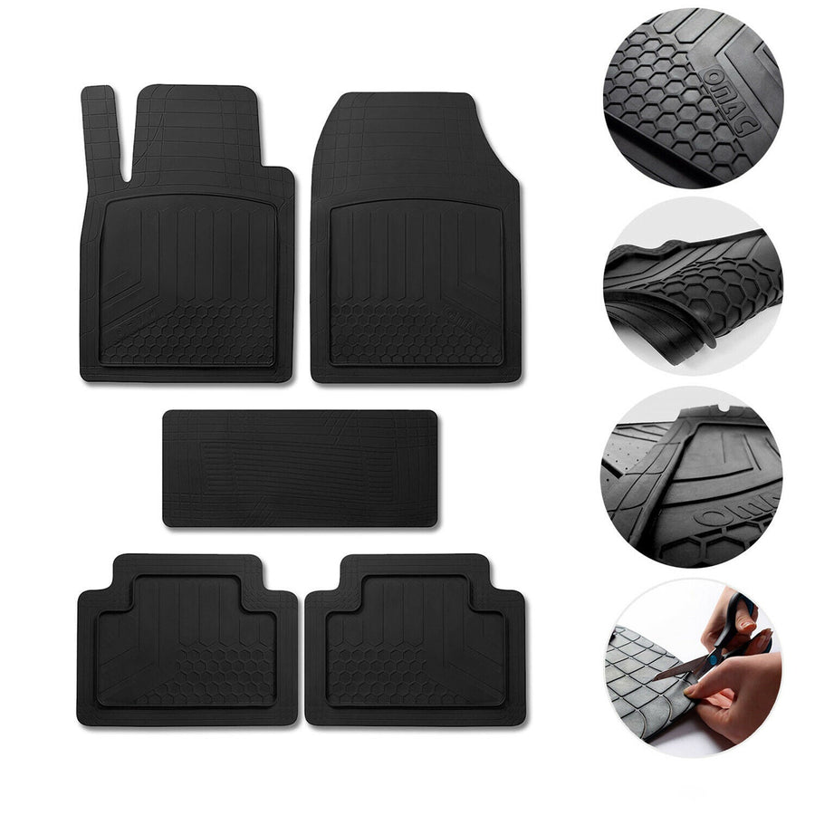 BMW X5 Waterproof Rubber 3D Molded Black Floor Mats Liner Protection 5 Pcs. U.S. Part One