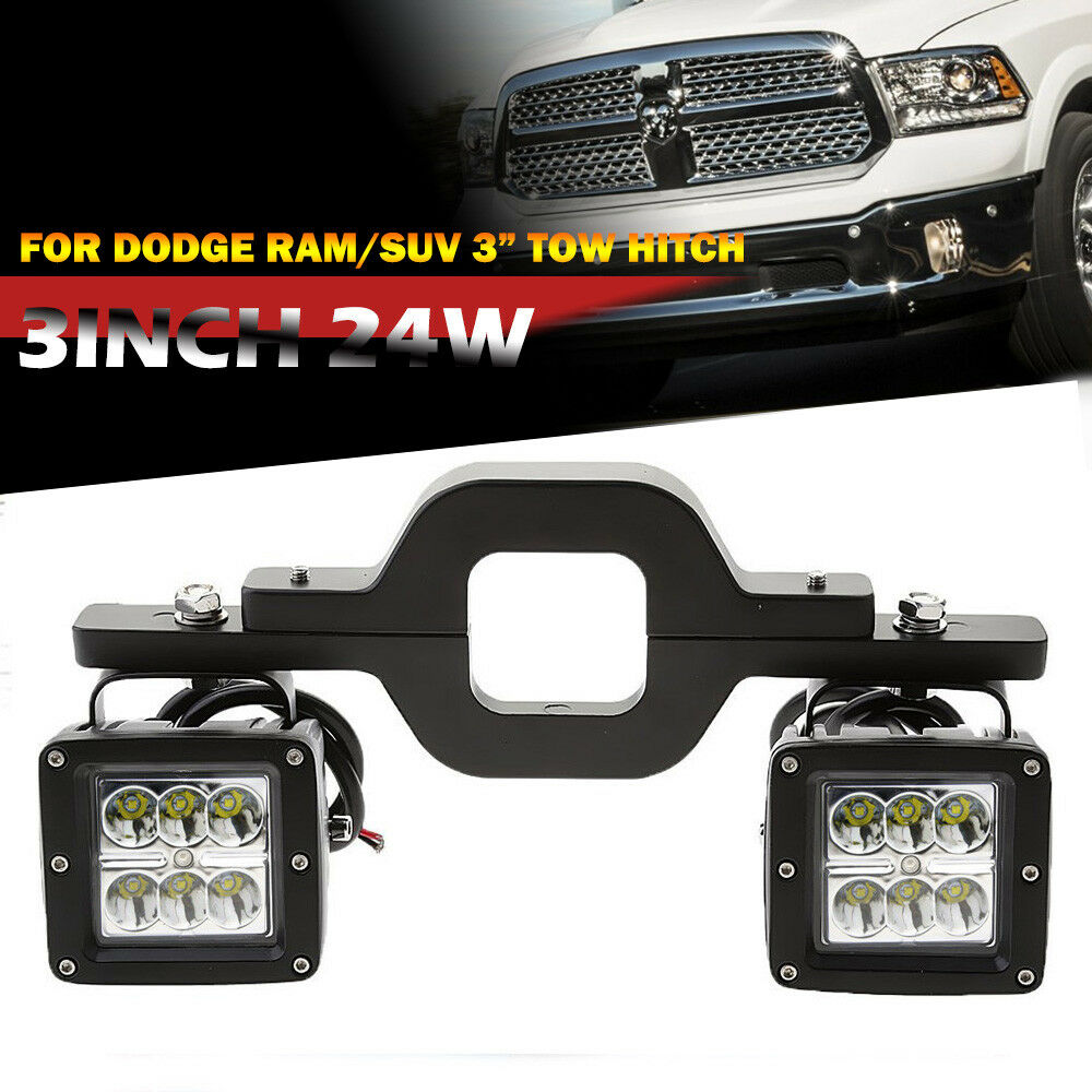 Backup Rear Bumper Reverse LED Light Tow Hitch Kit  for Dodge Ram 1500/2500/3500 U.S. Part One