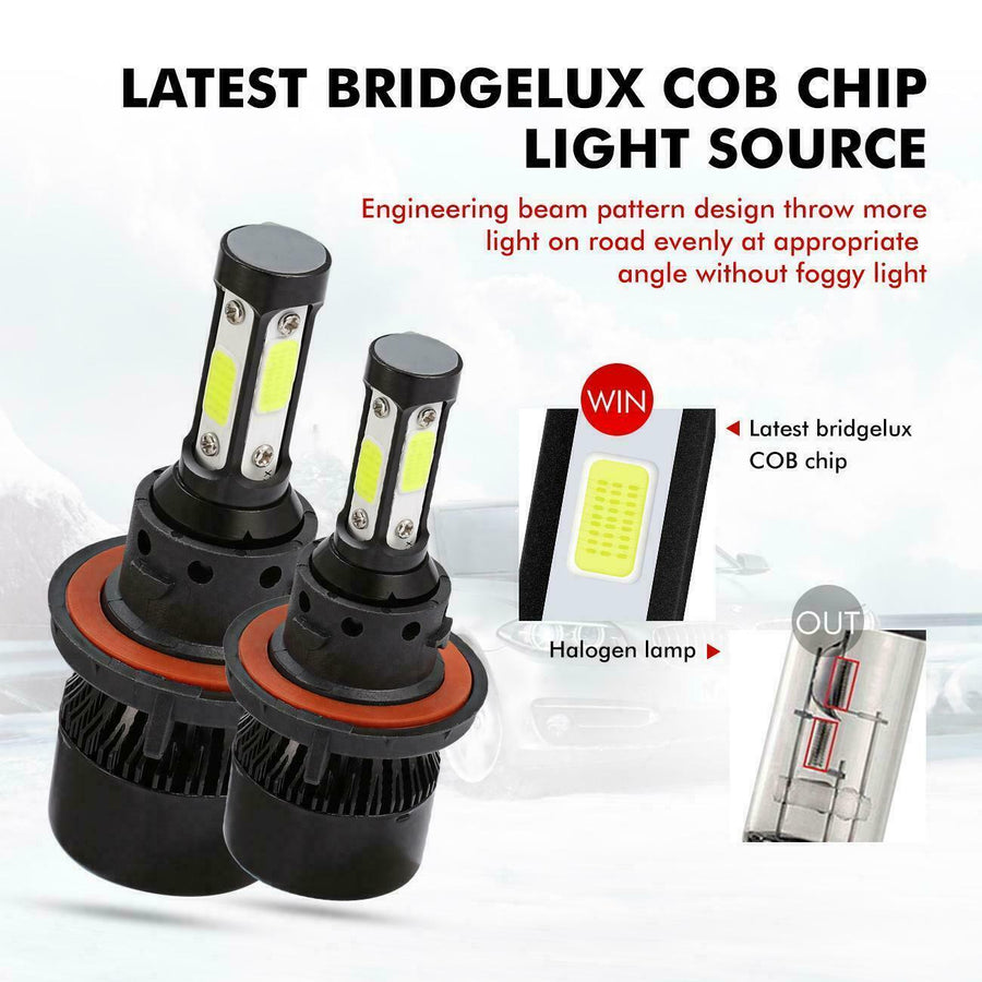 6000K Head light Fog Light For Ford F250 F350 F450 2005-2019 4Side LED Headlight Fog Light Bulbs 6x U.S. Part One