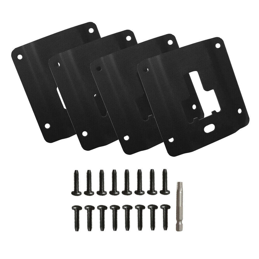 Tie Down Brackets Truck Bed Cargo for 2015-2019 Ford F150 F250 F350, Standard Bed Interface Plate Set 4 with 16 Anti-Theft Screws US Part One