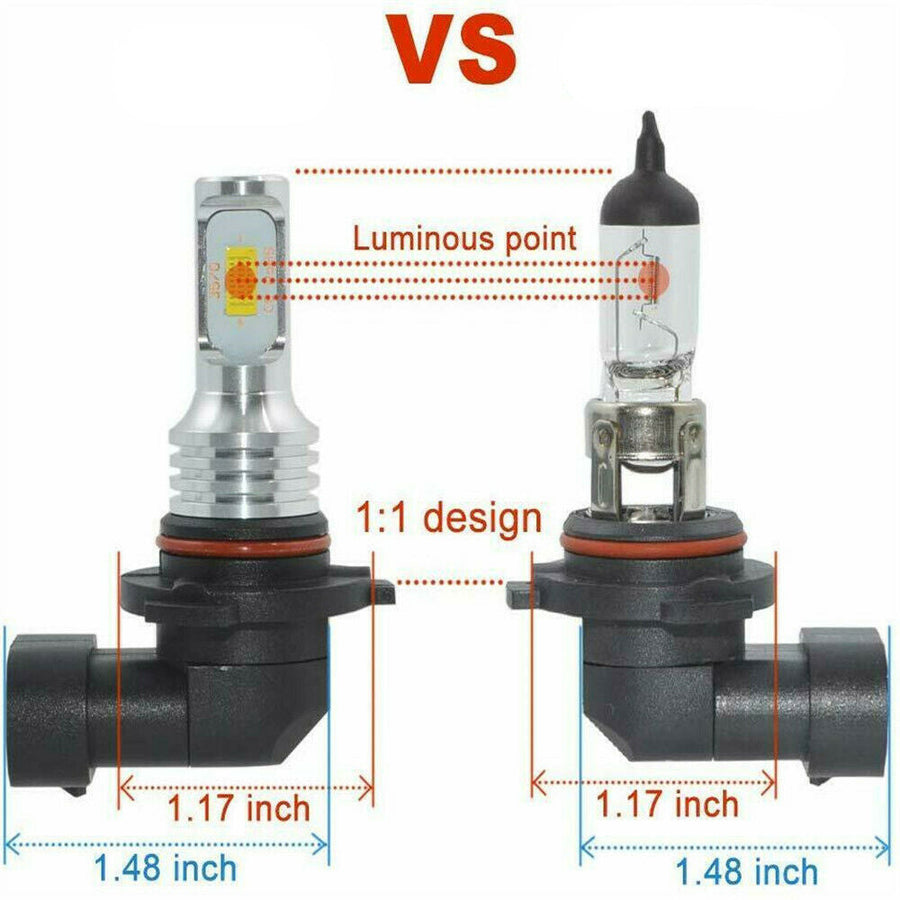 LED Headlight + Fog Light Bulbs Combo for Chevy Silverado 1500 2500 HD 2004-2006 U.S. Part One