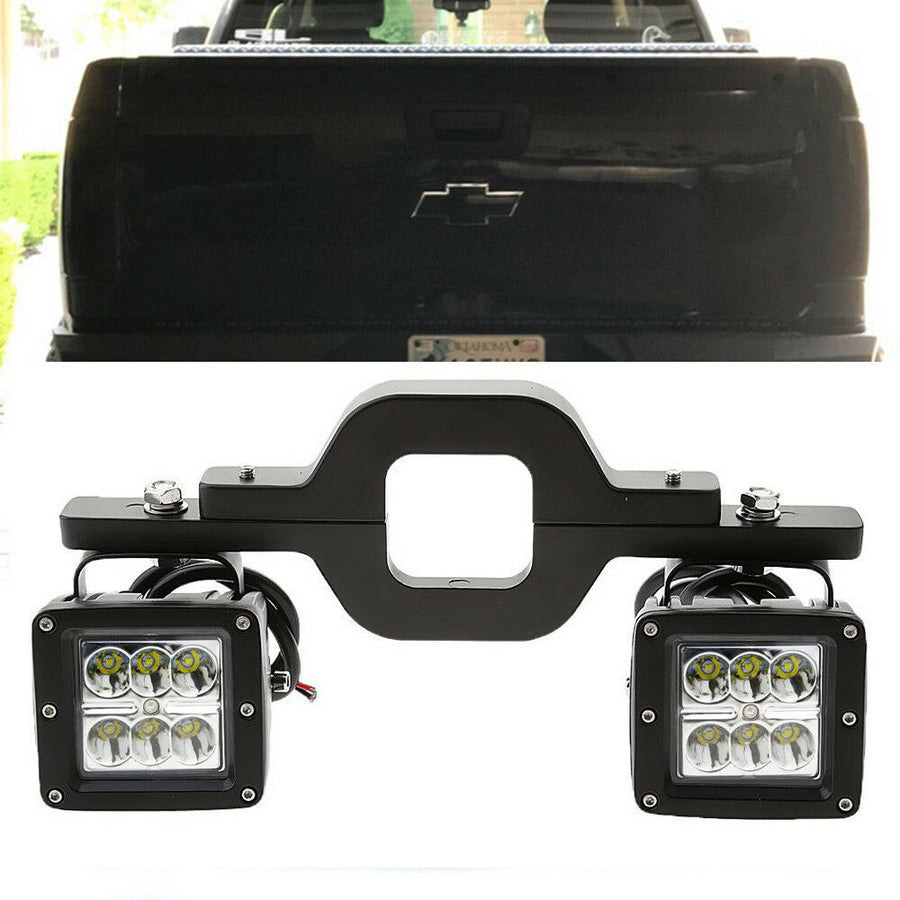 Tow Hitch Bracket+Backup Reverse Dual Led Light Pod for Dodge Ram 1500 2500 3500 U.S. Part One