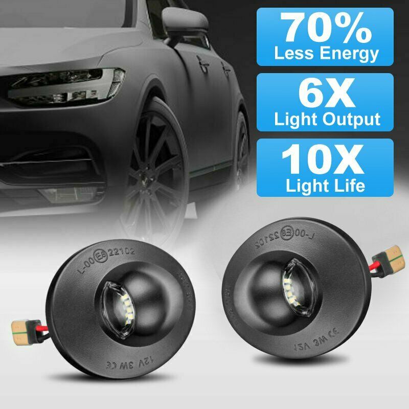 2x LED License Plate Light Lamp Assembly Replacement For Ford F150 F250 F350 U.S. Part One