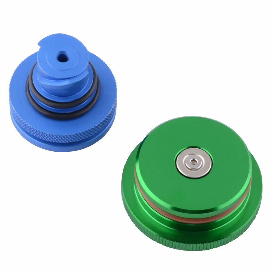 Green Diesel Fuel Tank Cap & Blue DEF Cap for Dodge Ram 2500 3500 4500 5500 Cummins 2013-2019 U.S. Part One
