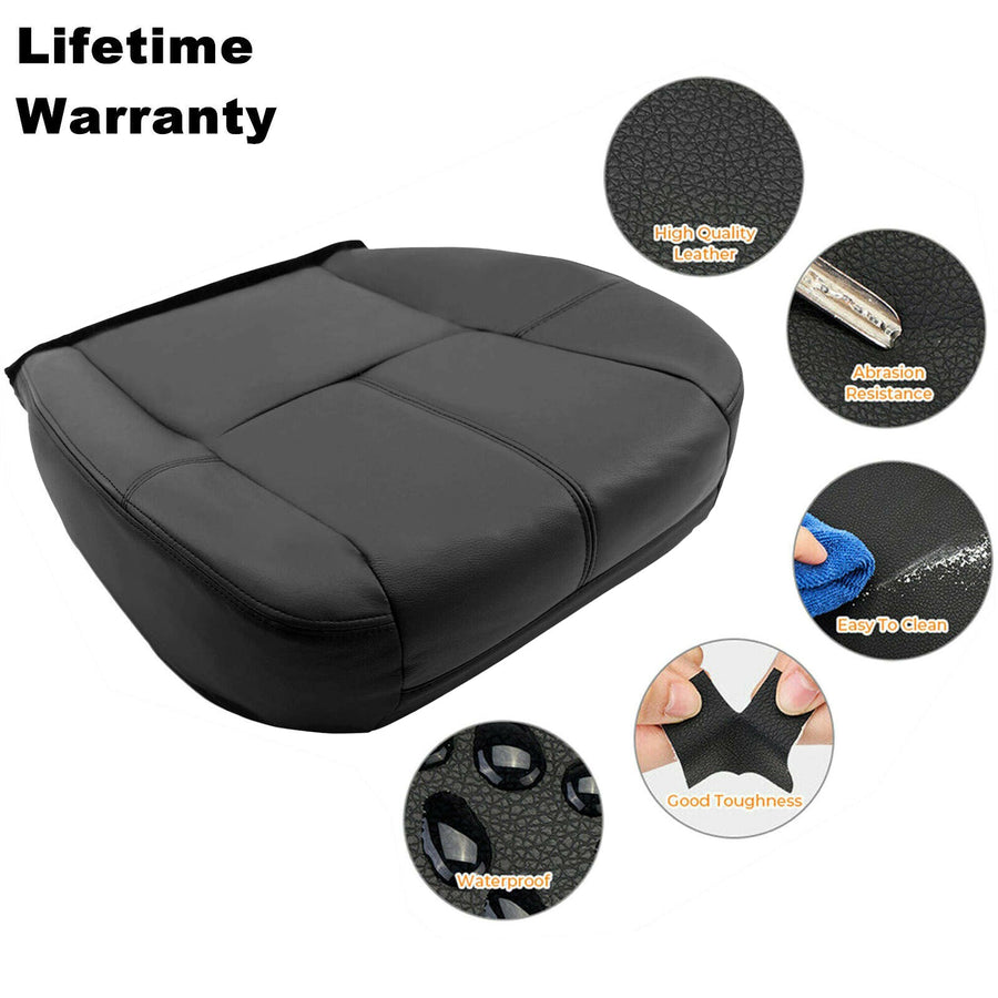 Chevy Silverado 1500 2500 Driver Bottom Seat Cover Black 2007-2013 U.S. Part One