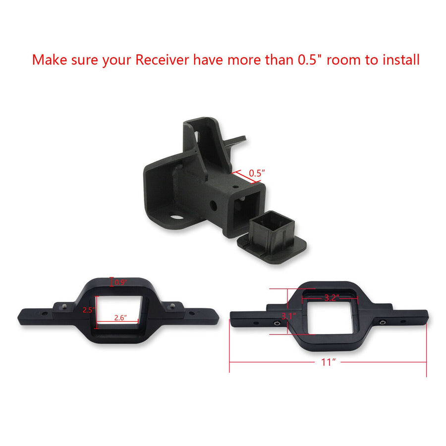 Tow Hitch Bracket+Backup Reverse Dual Led Light Pod for Dodge Ram 1500 2500 3500 U.S. Part One