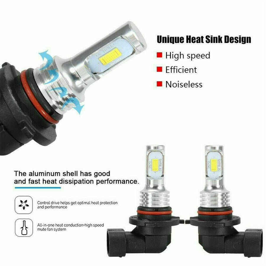 LED Headlight + Fog Light Bulbs Combo for Chevy Silverado 1500 2500 HD 2004-2006 U.S. Part One