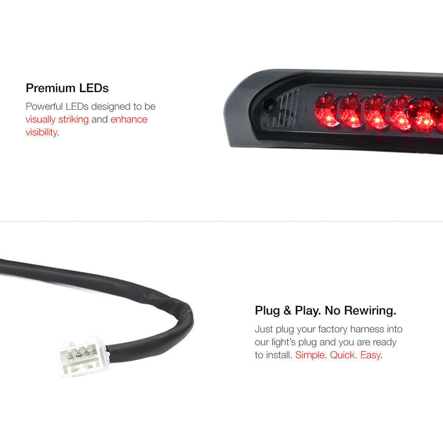 Smoke Tail Light+Rear Led 3rd Brake Stop Lamp for Dodge Ram 2002 - 2006 1500 2500 3500 U.S. Part One