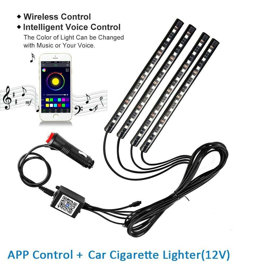 Atmosphere Light RGB 48 LED Car Accessories Interior for Ford F150 F250 Strip APP Bluetooth Control U.S. Part One