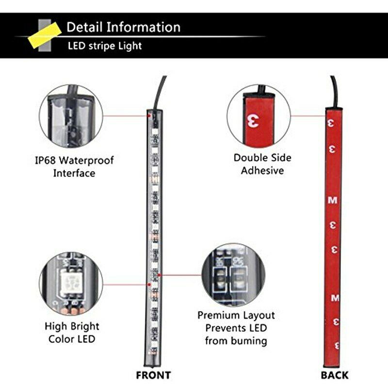 Atmosphere Light RGB 48 LED Car Accessories Interior for Ford F150 F250 Strip APP Bluetooth Control U.S. Part One