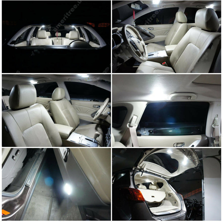 White LED Interior kit +White License Light for Dodge Ram 1500 2500 3500 2009-2016 U.S. Part One