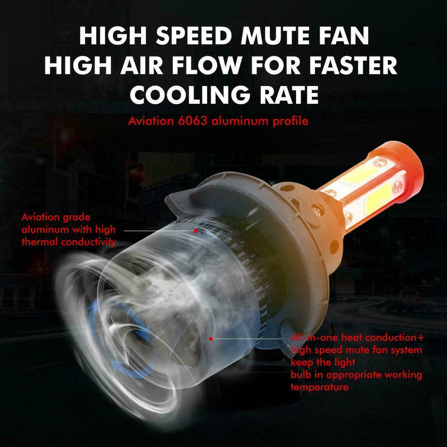 6000K For Ford F250 F350 F450 2005-2019 4Side LED Headlight Fog Light Bulbs 6x U.S. Part One