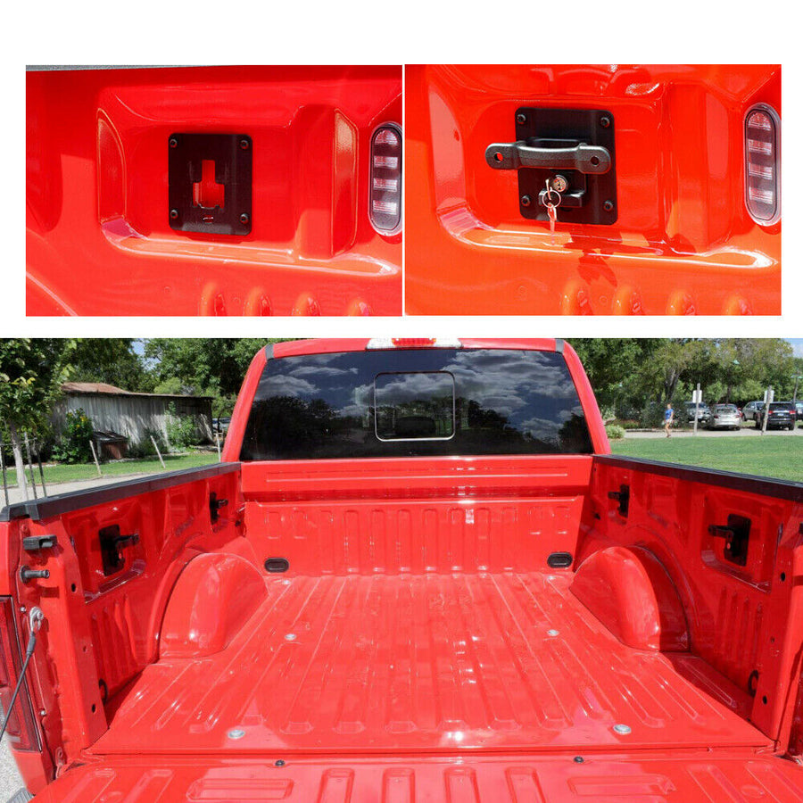 Tie Down Brackets Truck Bed Cargo for 2015-2019 Ford F150 F250 F350, Standard Bed Interface Plate Set 4 with 16 Anti-Theft Screws US Part One