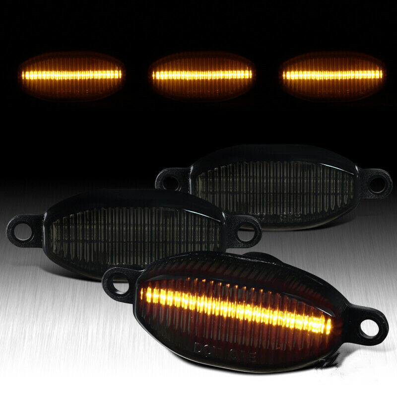 Smoke Tinted LED Front Grille Running Lights 3PC Fit 2010 - 2014 Ford F150 U.S. Part One