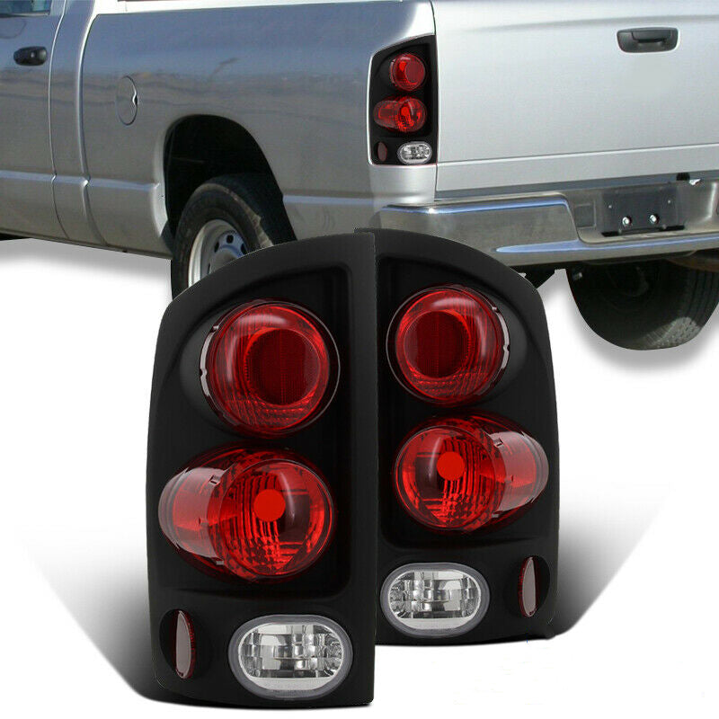 Rear Tail Lights Brake Lamps Black Pair Fits for 2002-2006 Dodge Ram 1500 2500 3500 U.S. Part One