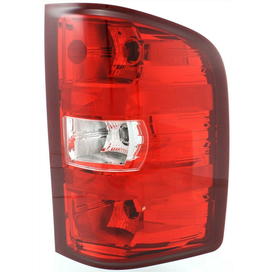 Halogen Tail Light Set 1500 Clear/Red Lens w/Bulbs for 2010 Chevy Silverado 2Pcs U.S. Part One