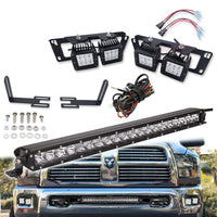 Thumbnail for 21 Inch LED Light Bar Lower Bumper Bracket Kits+Remote 2003-2020 Dodge Ram 2500/3500 U.S. Part One