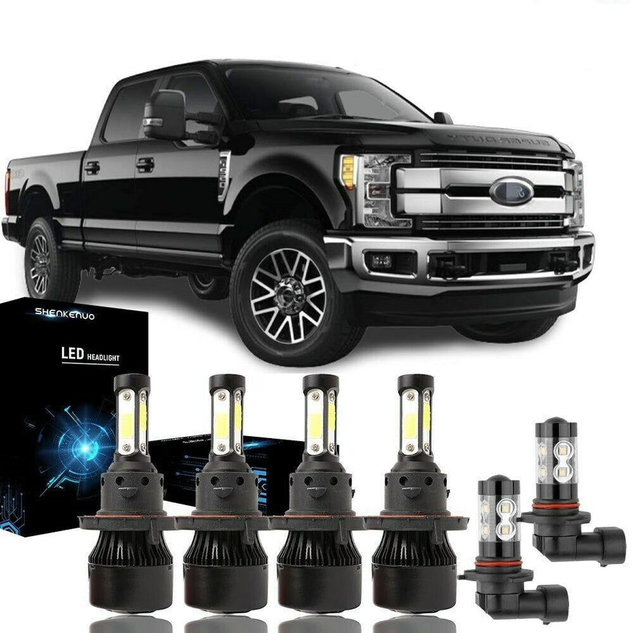 6000K For Ford F250 F350 F450 2005-2019 4Side LED Headlight Fog Light Bulbs 6x U.S. Part One