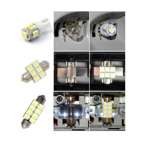 For Dodge Ram 1500 2500 3500 2009-16 White LED Interior kit + White License Light U.S. Part One